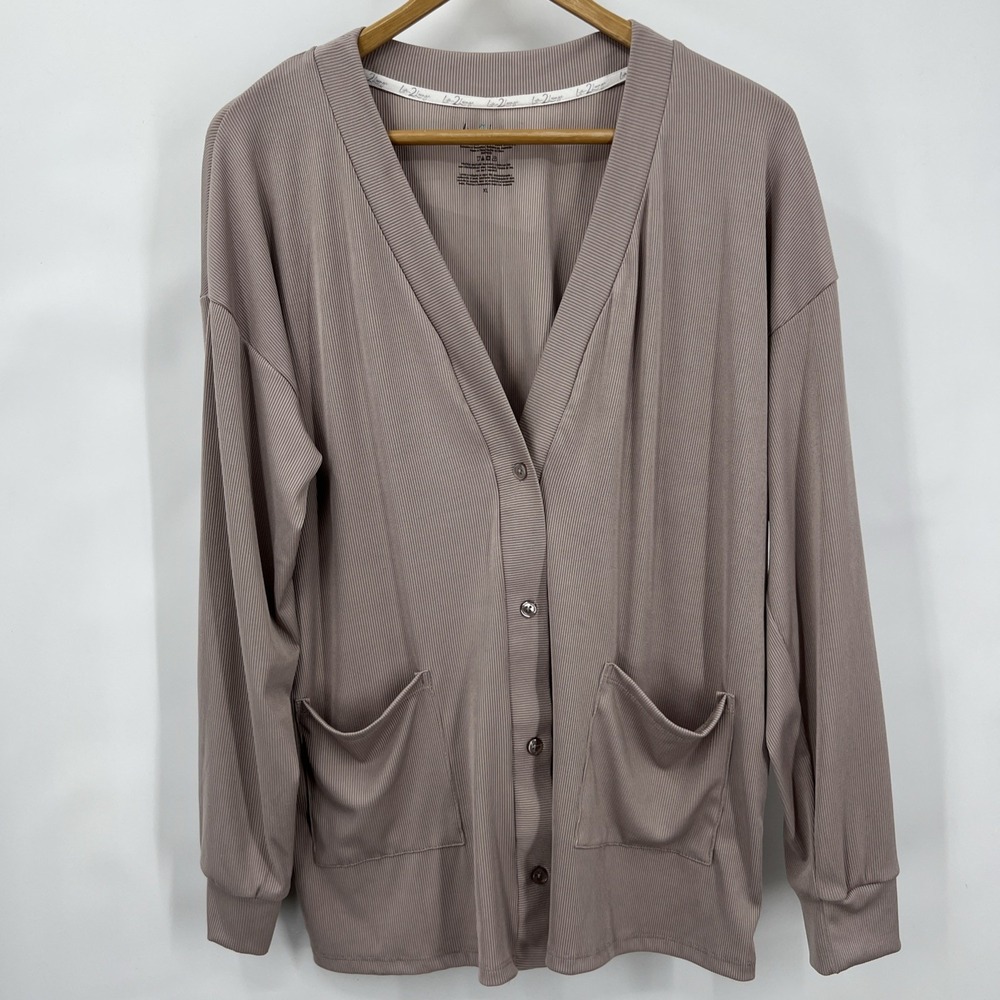 Live 2‎ Lounge Dusty Rose Button Up Cardigan XL Comfy